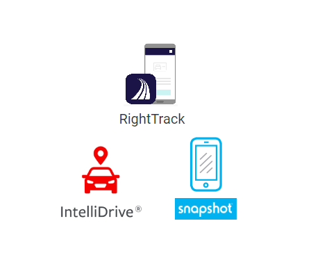 Telematics program icons for car insurance